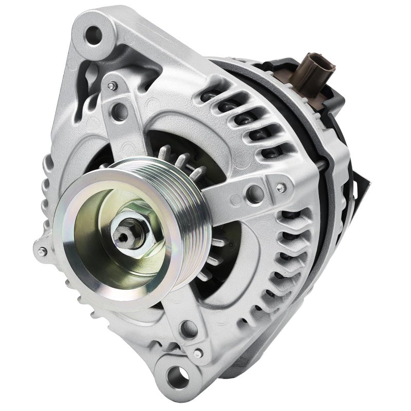 Grezuton Alternator 11390N New Compatible with 2.4L Honda Accord 2008 2009 2010 2011 2012 FOR 2.4L Acura TSX 2009 2010 2011 2012 2013 2014, 130Amp 12V CW 7-Groove Pulley, 11390, 1042105890, 12870, 553935. - Image 1