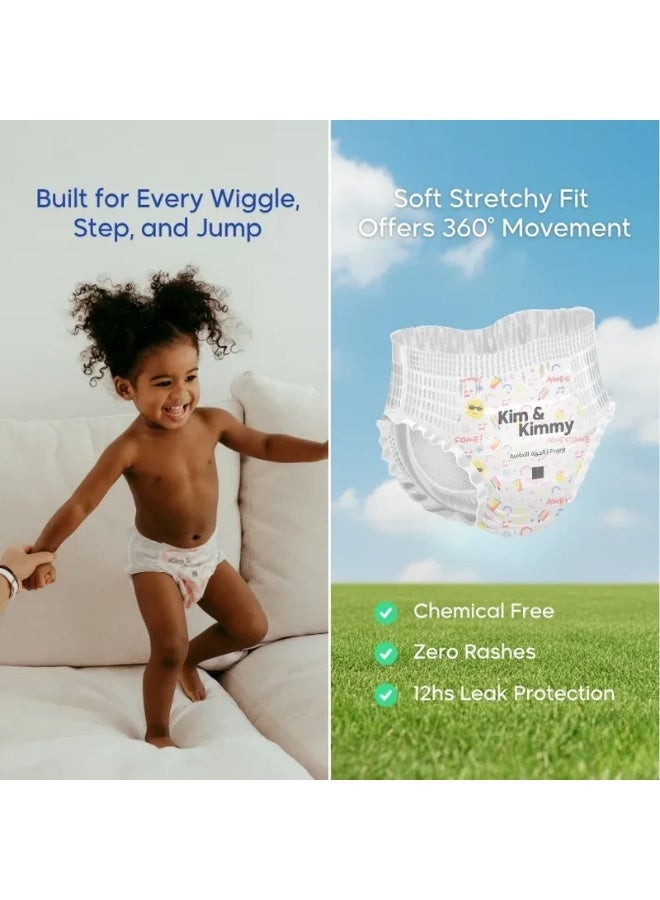 Kim & Kimmy Eco Diaper Pants, Size 4, 9-14 kg, 44 Pants - 12 Hour Leak Protection, No Rashes, Hypoallergenic, Ultra-Soft & Highly Absorbent - Cruelty Free & Vegan - Image 3