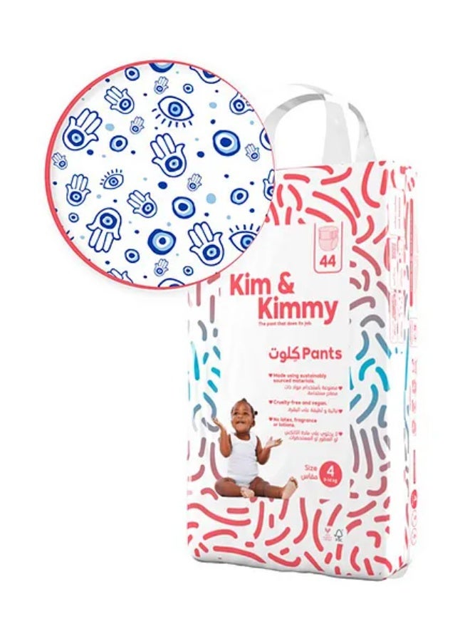 Kim & Kimmy Eco Diaper Pants, Size 4, 9-14 kg, 44 Pants - 12 Hour Leak Protection, No Rashes, Hypoallergenic, Ultra-Soft & Highly Absorbent - Cruelty Free & Vegan - Image 1