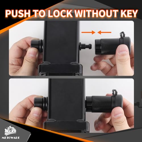 METOWARE Trailer Hitch Receiver Lock Pin, 5/8" Dia, 4" Long Pin with 3/4" Dia Adaptor, 16 Rubber O-Rings, Black Pin Hitch Receiver Lock for Class III IV Hitches, Trailer, Truck, Car, Boat - Image 5