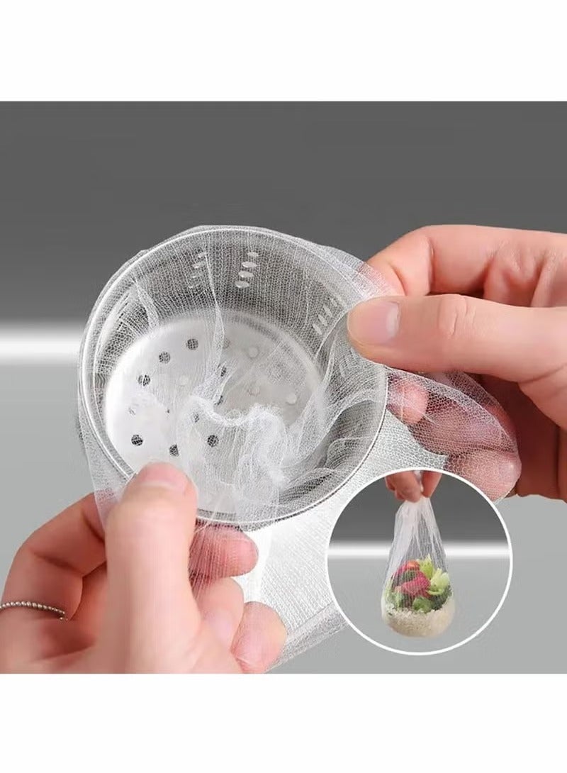 200 PCS Disposable Mesh Sink Garbage Bags Kitchen Sink Strainer Net Bag for Collecting Kitchen Food Scraps and Leftover Waste