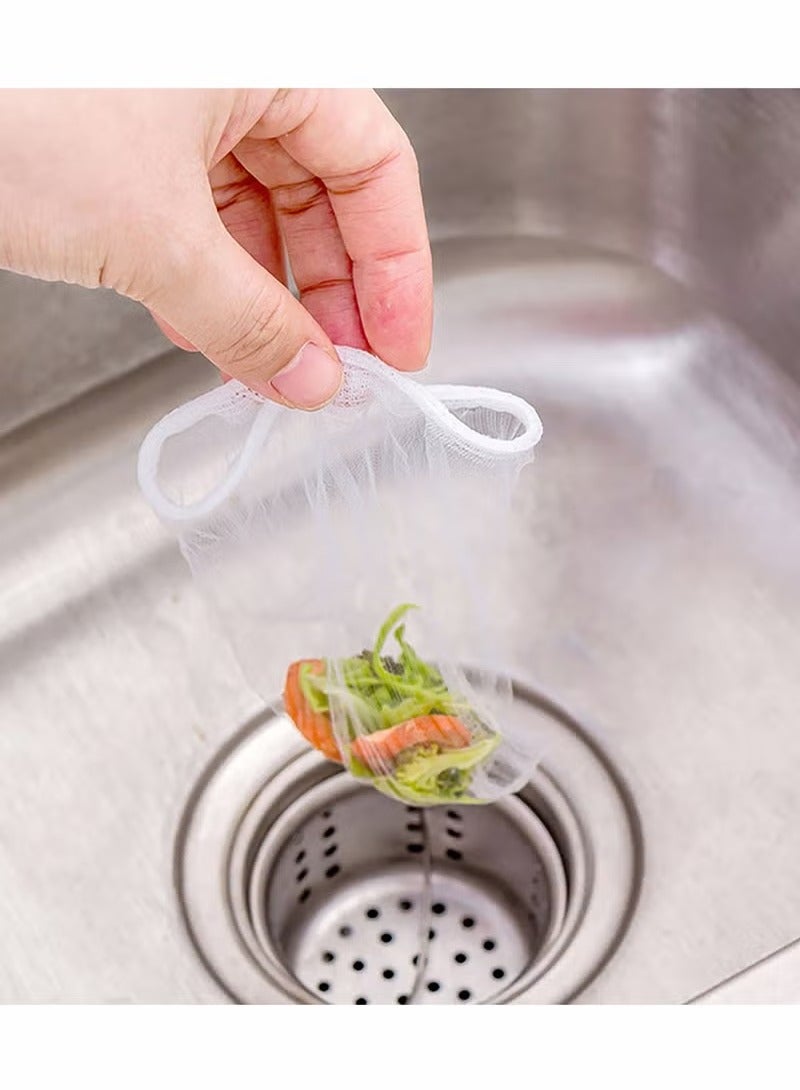 200 PCS Disposable Mesh Sink Garbage Bags Kitchen Sink Strainer Net Bag for Collecting Kitchen Food Scraps and Leftover Waste
