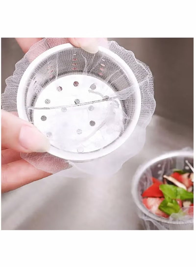 200 PCS Disposable Mesh Sink Garbage Bags Kitchen Sink Strainer Net Bag for Collecting Kitchen Food Scraps and Leftover Waste