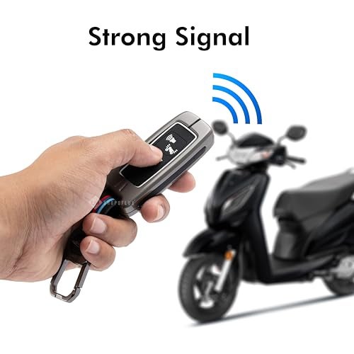 SHOPOFLUX Metal Key Cover Compatible with Honda Activa | Dio H-Smart (Metal Black Silicone P2) - Image 3