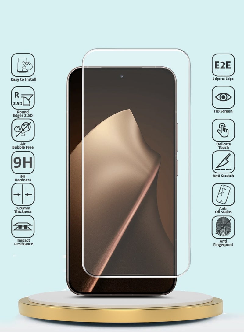 GMAX Xiaomi 15T Pro 5G 2025 GMAX Premium Series Curved Edges 9H 2.5D Tempered Glass Screen Protector - Clear - Image 2