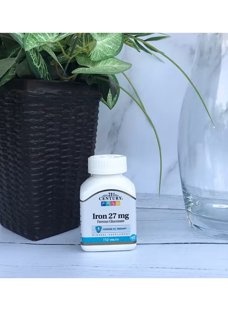 21st Century High-Potency Iron 27 mg 110 Easy to Swallow Tablets - Image 2