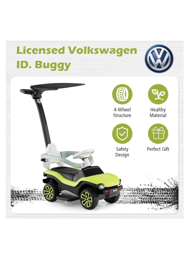 Volkswagen Ride on Push Car, 3 in 1 Licensed ID. Buggy Stroller Sliding Walking Car with Sun Canopy, Adjustable Handle, Guardrails, Foot-to-Floor Toy for 12-36 Months (Volkswagen)  - Image 5