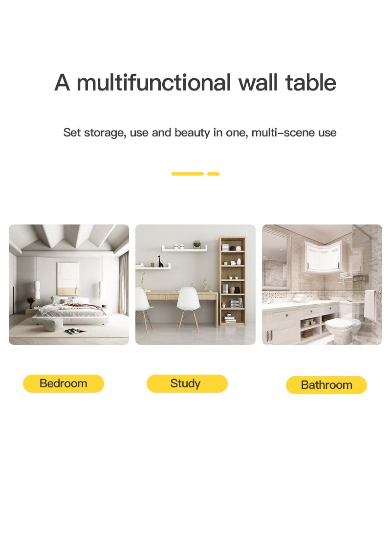 Sharpdo SHARPDO Multifunctional Wall Mounted Folding Computer Desk Kitchen Countertop Space Saver White 80*40cm  - Image 3