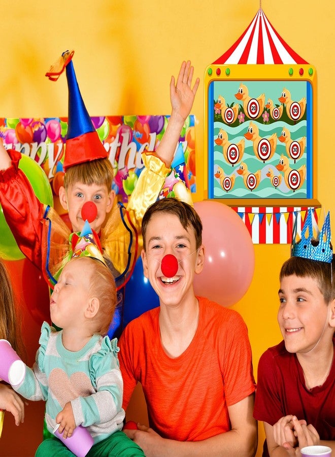 Qumenan Carnival Games for Kids - Dart Board with 10 Sticky Balls Felt Carnival Theme Party Decorations for Indoor Outdoor Activities Circus Birthday Party Decoration Supply Set (19.7x13.8 Inches) - Image 5