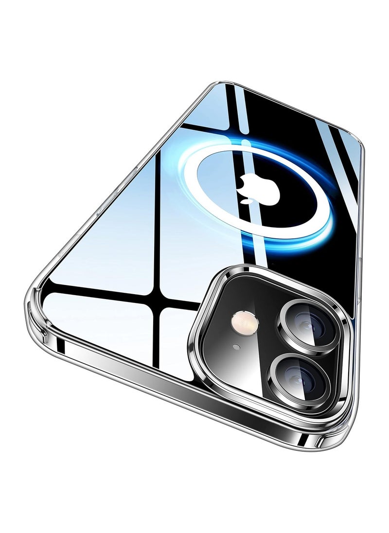 Raxoom ELTERAZONE Magnetic Crystal Clear Designed for iPhone 12 Case, Designed for iPhone 12 Pro Case [Yellow Resistant] [MIL-Grade Drop d] Compatible with MagSafe Protective Slim Cover 6.1â€™â€™ -Clear - Image 1