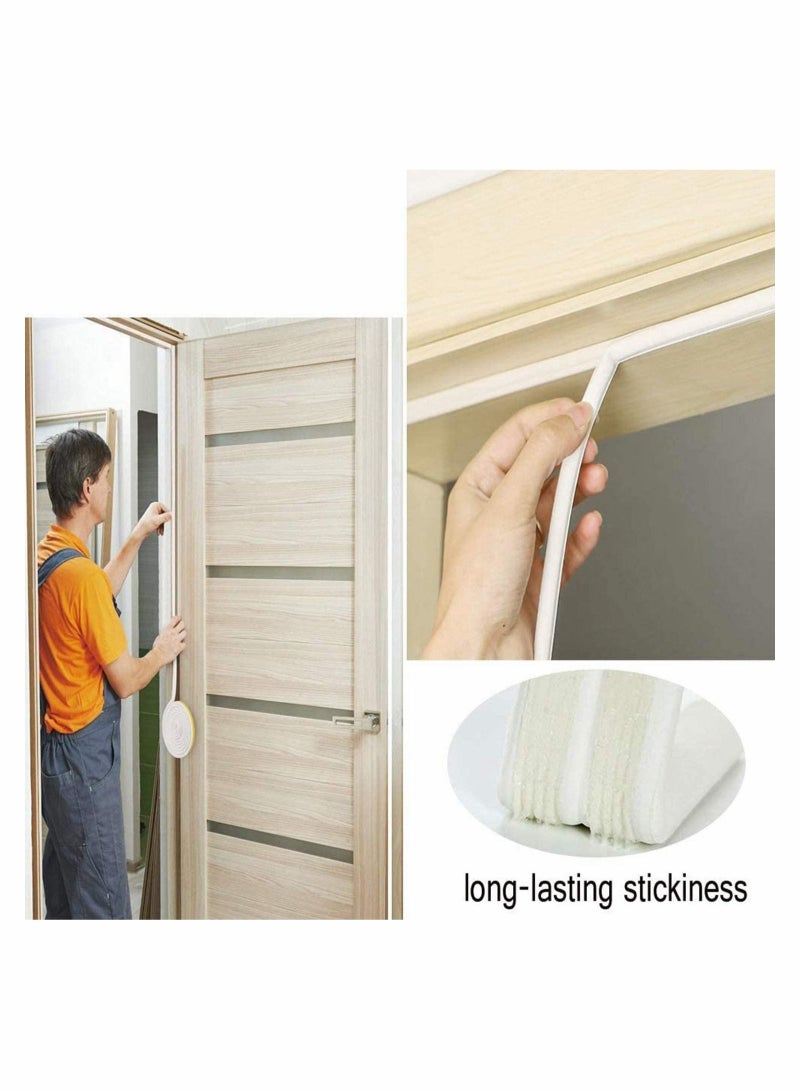 Excefore 2 Rolls D-type Self-Adhesive Foam Strip For Door Window, Total 10M - Image 2