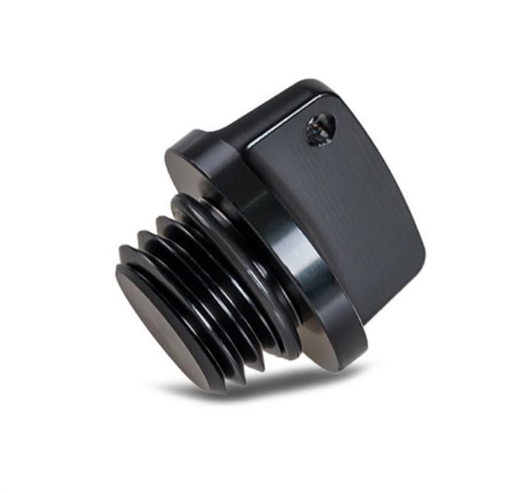 JXPANG M20 25 Motorcycle Engine Oil Filler Cap Screw Cover Plug Gray with Oring Valve Oil Cap Transmission Tank Cover Black - Image 1