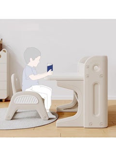 Beauenty Children's collection table and chair, one portable table and one square storage chair, children's handicraft collection table and chair, plastic and furniture game room, children's dining table and group chair with painting  - Image 5