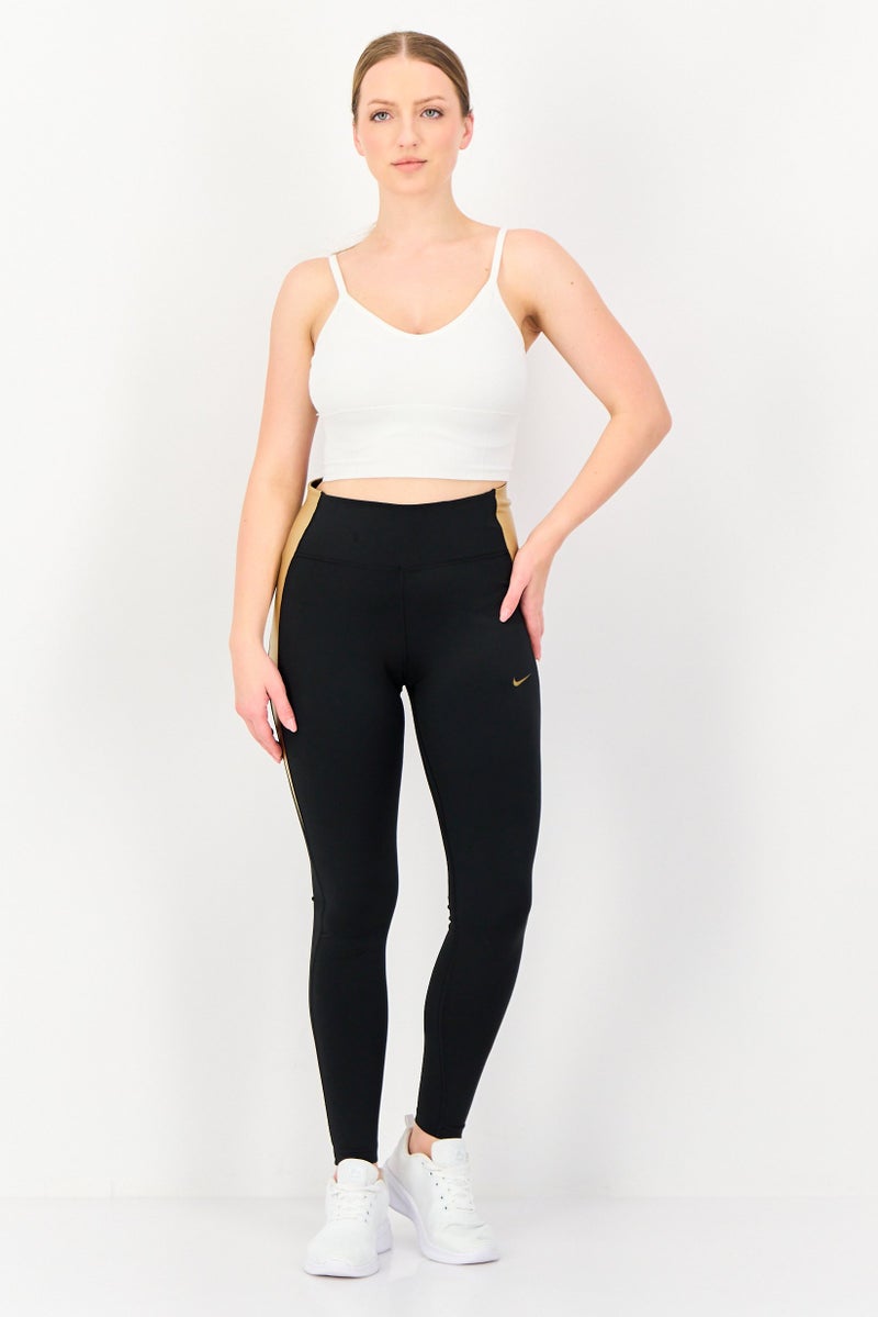 Nike Women Tight Fit Brand Logo Training Leggings, Black - Image 3