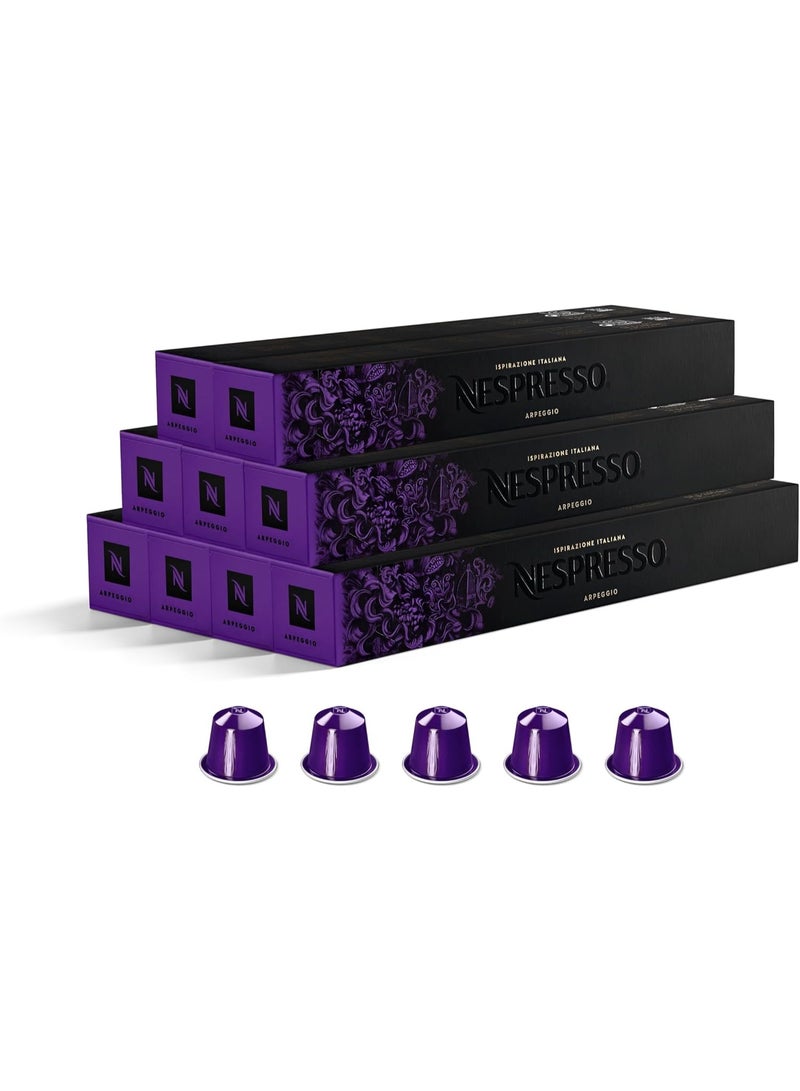 Nespresso Arpeggio Original Line Coffee Pods, Pack of 90 – Intense Dark Roast Espresso Capsules, Compatible with Nespresso Original Machines, Recyclable Aluminum Pods - Image 1