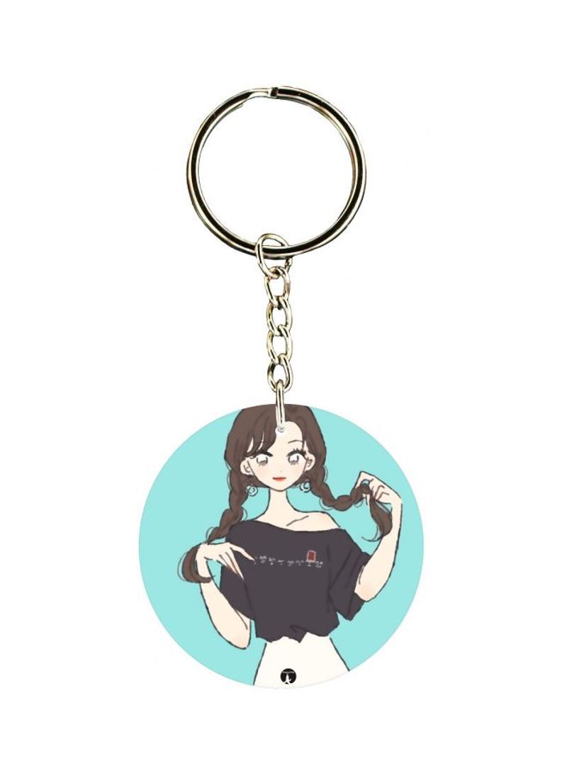 Girl Printed Keychain
