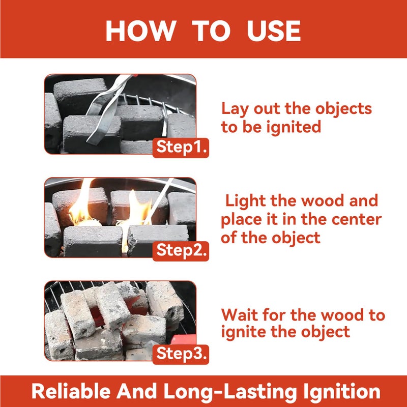 MAQIHAN Quick Ignite Fire Starter - 20PCS Fire Starter Rolls for BBQ Fireplace Charcoal Starter Fire Starter for Indoor and Outdoor Easily Light Wax Wood Roll Wax Wood Stick - Image 5