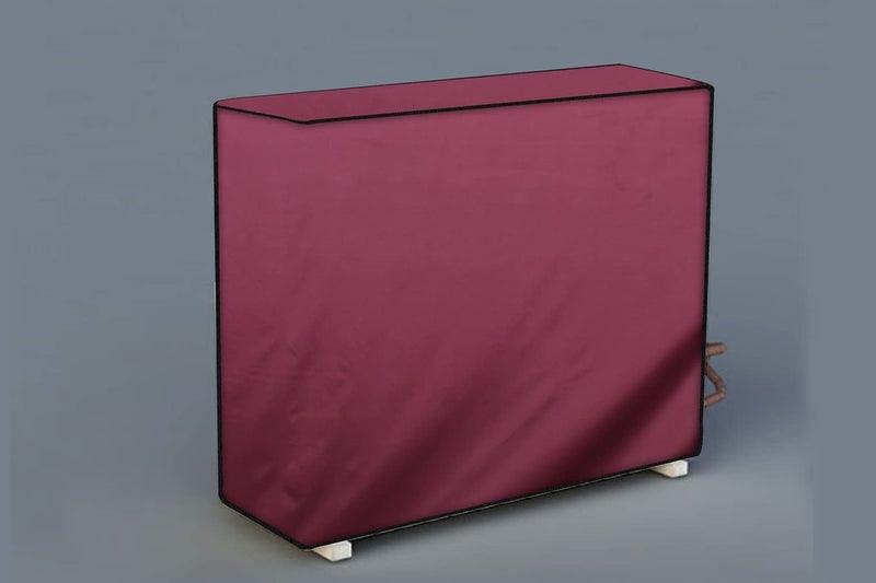 Da Anushi Polyester Split AC Cover Outdoor Unit For 1.5 Ton Capacity AC, All Weather Cover/Dustproof/Water Resistant (Maroon) - Image 2