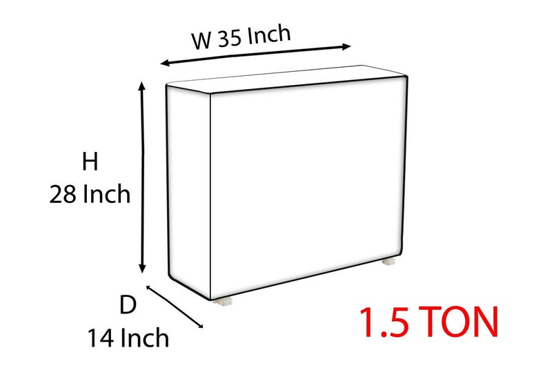 Da Anushi Polyester Split AC Cover Outdoor Unit For 1.5 Ton Capacity AC, All Weather Cover/Dustproof/Water Resistant (Maroon) - Image 3