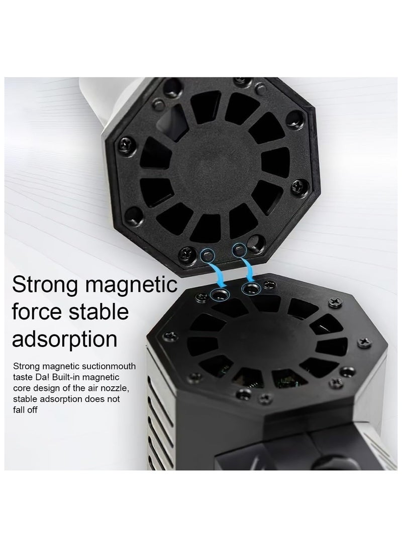 Electric Air Duster, 130000RPM Super Power Cordless Jet Blower, Rechargeable Brushless Motor Durable Blower, Portable Adjustable Turbo Fan for Computer, Keyboard, Outdoor, House and Car - Image 5