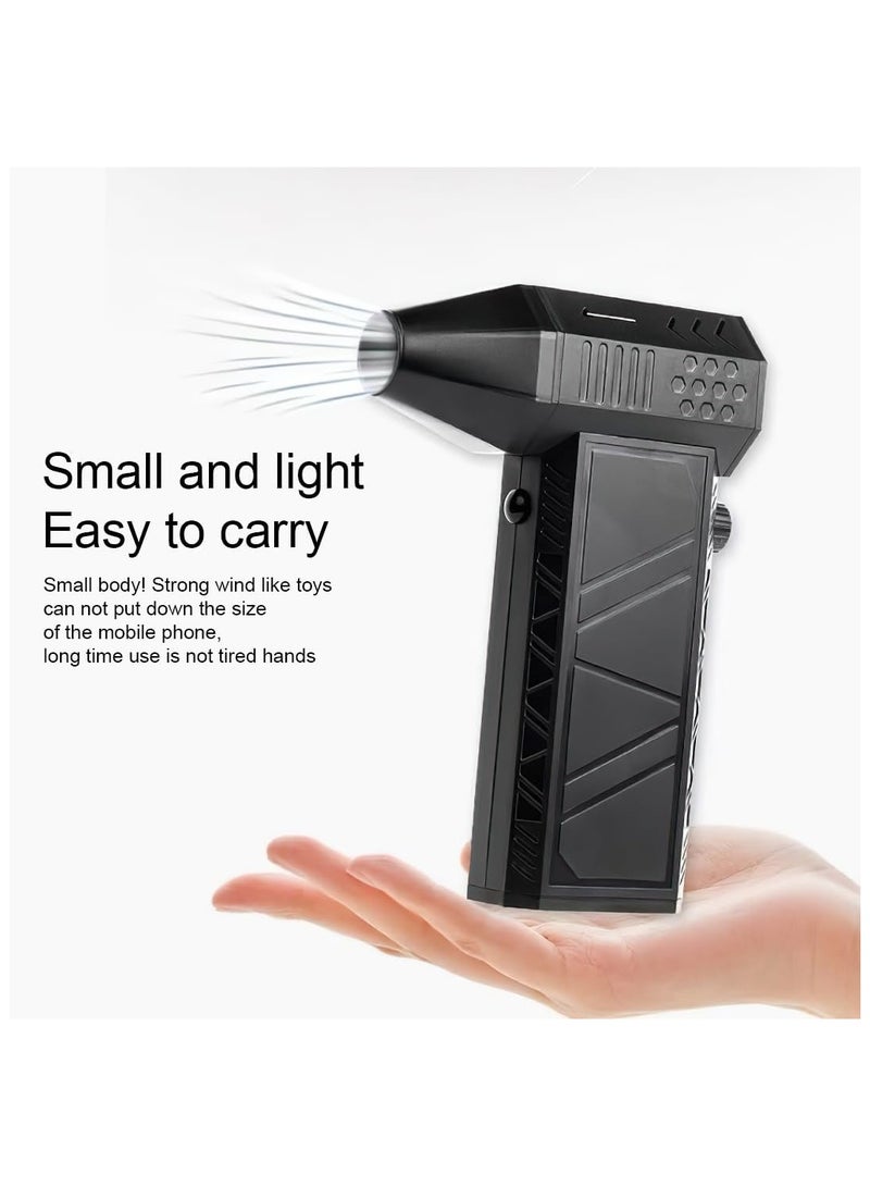 Electric Air Duster, 130000RPM Super Power Cordless Jet Blower, Rechargeable Brushless Motor Durable Blower, Portable Adjustable Turbo Fan for Computer, Keyboard, Outdoor, House and Car - Image 2