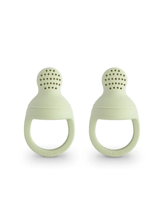 mushie Silicone Fresh Food Feeder 2-Pack Sage