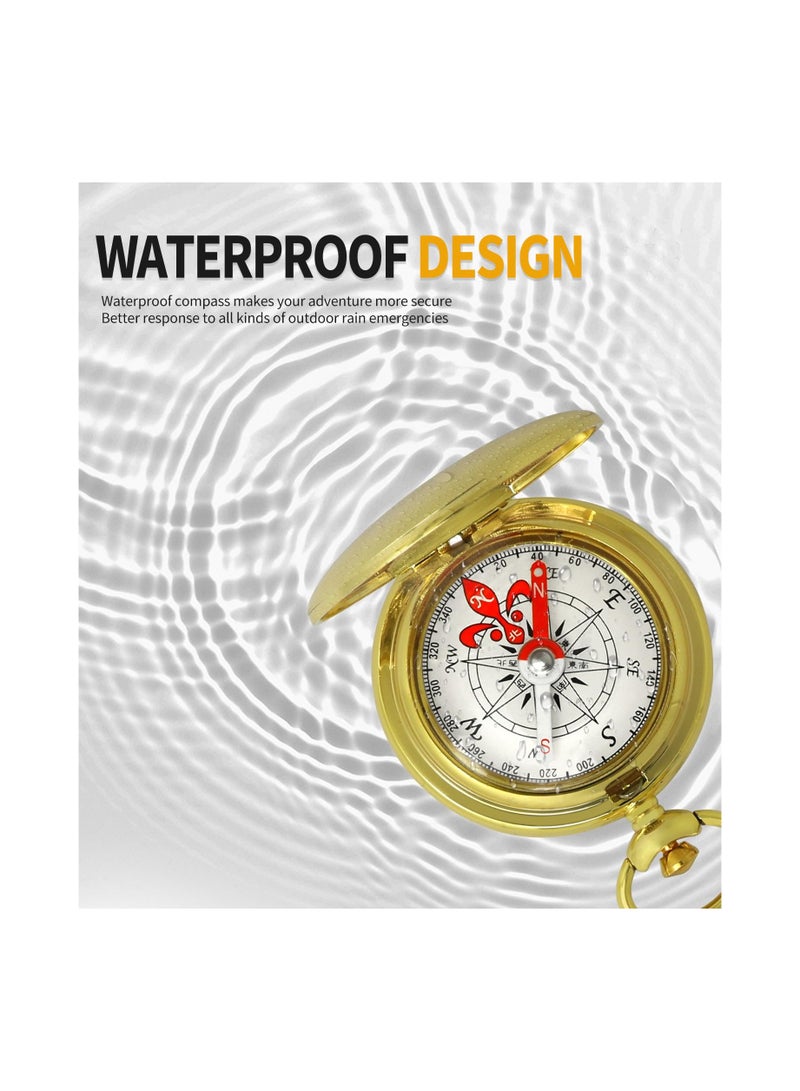 Zikra 2Pcs Compass Hiking Compass, Orienteering Camping Compass, Boy Scout Gifts Compass for Backpacking Hunting Navigation, Military Lightweight Compass for Map Reading - Image 3