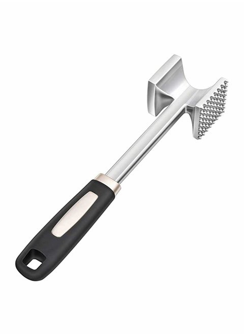 Gourmet Meat Tenderizer Tenderizer Hammer/ Mallet Tool/ Pounder for Tenderizing and Pounding Steak Beef Poultry Solid Metal Construction with Rubber Comfort Grip Handle (Black)