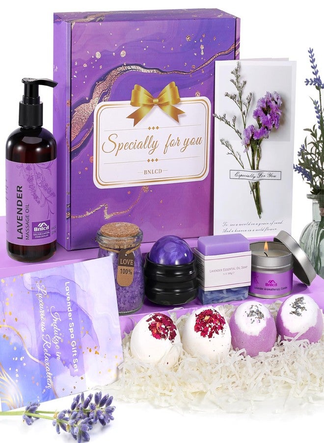 Bnlcd Luxury Bath Gift Set for Women, 12 Pcs Relaxing Lavender Spa Gifts for Women, Self Care Gifts For Mom Wife Girlfriend Sister - Happy Birthday, Christmas, Valentine's Day, Mothers Day Gifts - Image 1