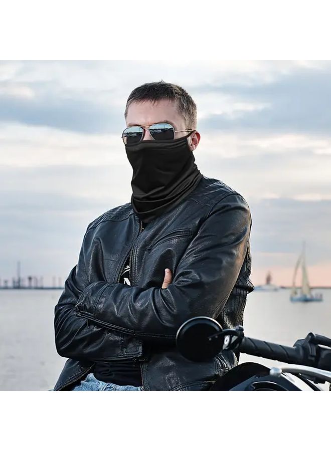 White Lightweight Breathable Neck Mask Shield For Outdoor Sports - Image 3