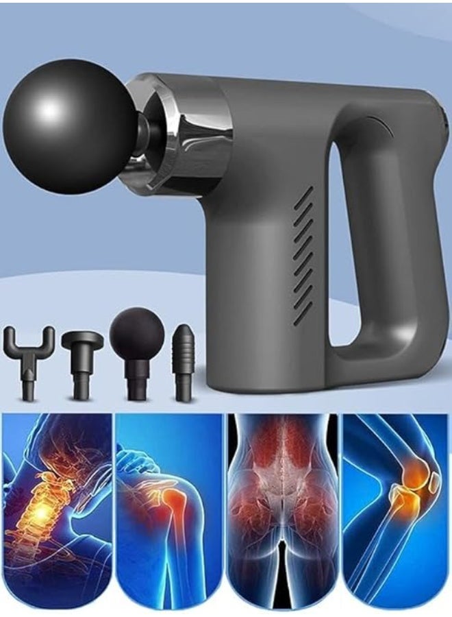 مسدس تدليك العضلات المحمول – تدليك عميق للعضلات مع 4 رؤوس قابلة للتبديل للعلاج الطبيعي - Image 2