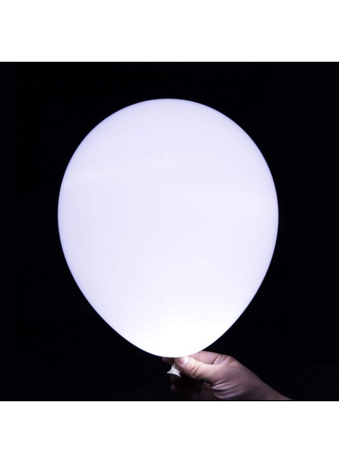 DAOKEY LED Light up Balloons, DAOKEY 50 Pack White Glow in the Dark Party Supplies LED Balloons Lights for Birthday Wedding Decoration (White Lights) - Image 2