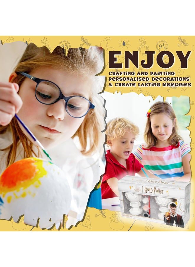 Harry Potter Gifts DIY Figurine Set Paint Your Own Harry and Ron Plaster Figure Colouring Craft Kit for Kids Teens Adults Activity Set Paint and Brushes Included - Image 2