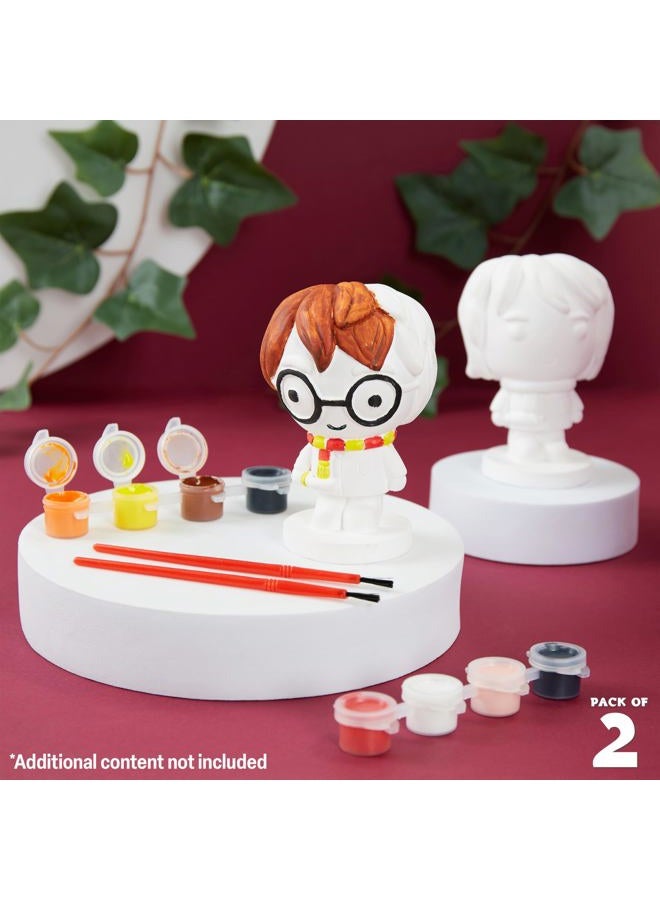 Harry Potter Gifts DIY Figurine Set Paint Your Own Harry and Ron Plaster Figure Colouring Craft Kit for Kids Teens Adults Activity Set Paint and Brushes Included - Image 5