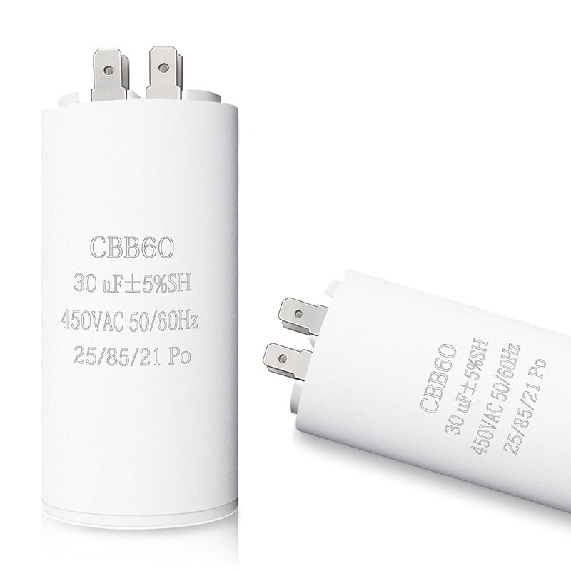 FERCAISH 30UF CBB60 Motor Run Capacitor, 450VAC 50/60HZ for Washing Machines and Air Conditioners - Image 1