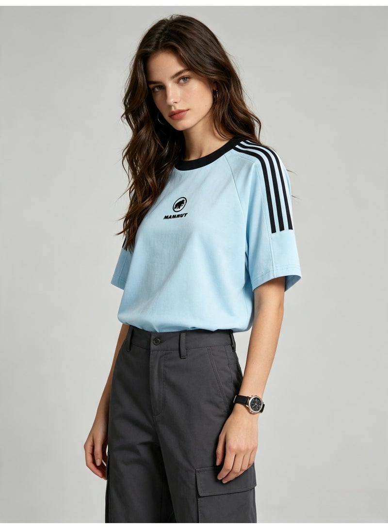 Mammut Contrast striped raglan sleeves loose short sleeve T-shirt - Image 4
