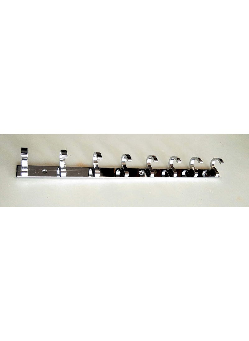 A TO Z A to Z 8 Hook Cloth Khiti Hanger Aluminum for BathroomHome Decor Pack of 1  - Image 2
