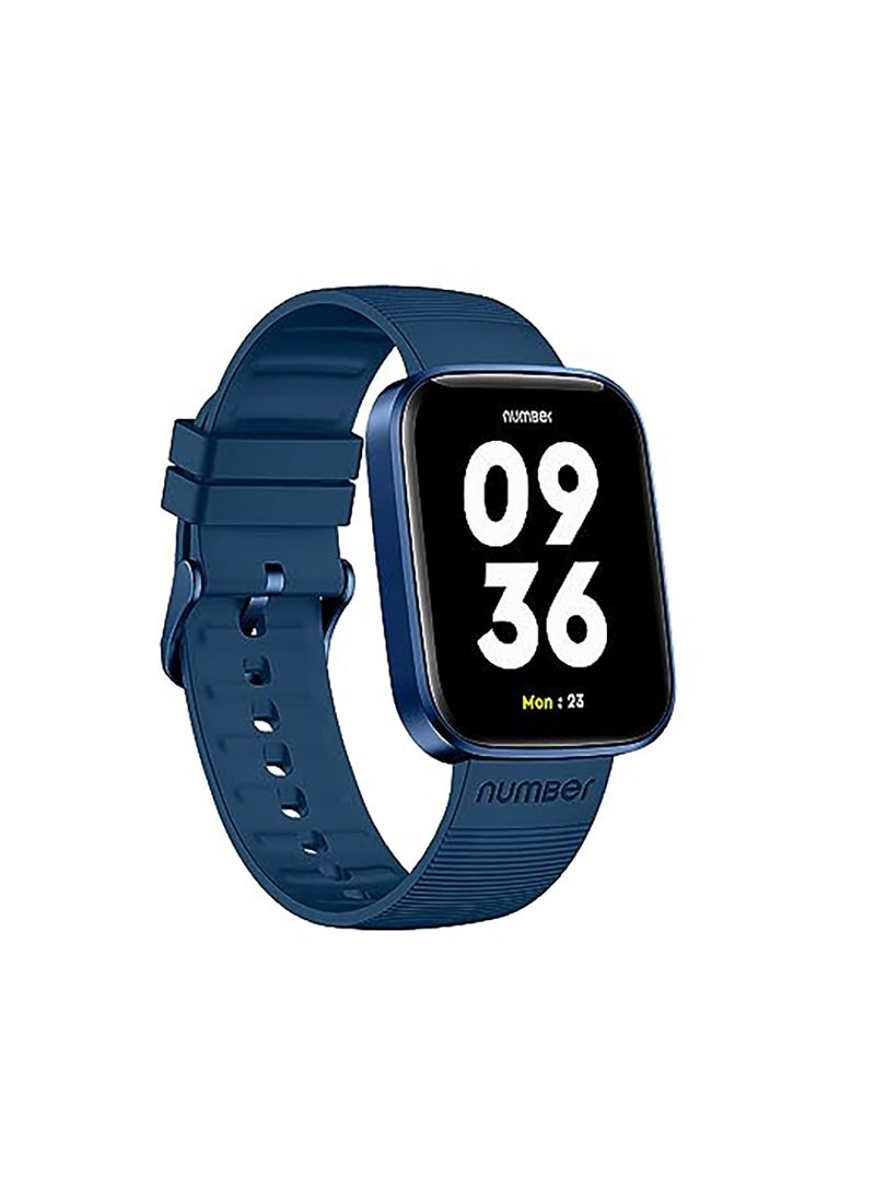 Number - Number XTRO1, Industry's Slimmest watch, 1.69” Full Touch Display, Calling alert, Sports Modes, IP68, Sp02 Smartwatch Blue - Image 1