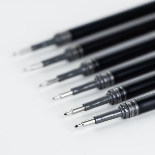 Pentel حبر إعادة تعبئة بنتل - لقلم جيل EnerGel، 0.5 مم طرف إبرة، رفيع، حبر أسود، عبوة من 6 إعادة تعبئة (LRN5-6A) - Image 5