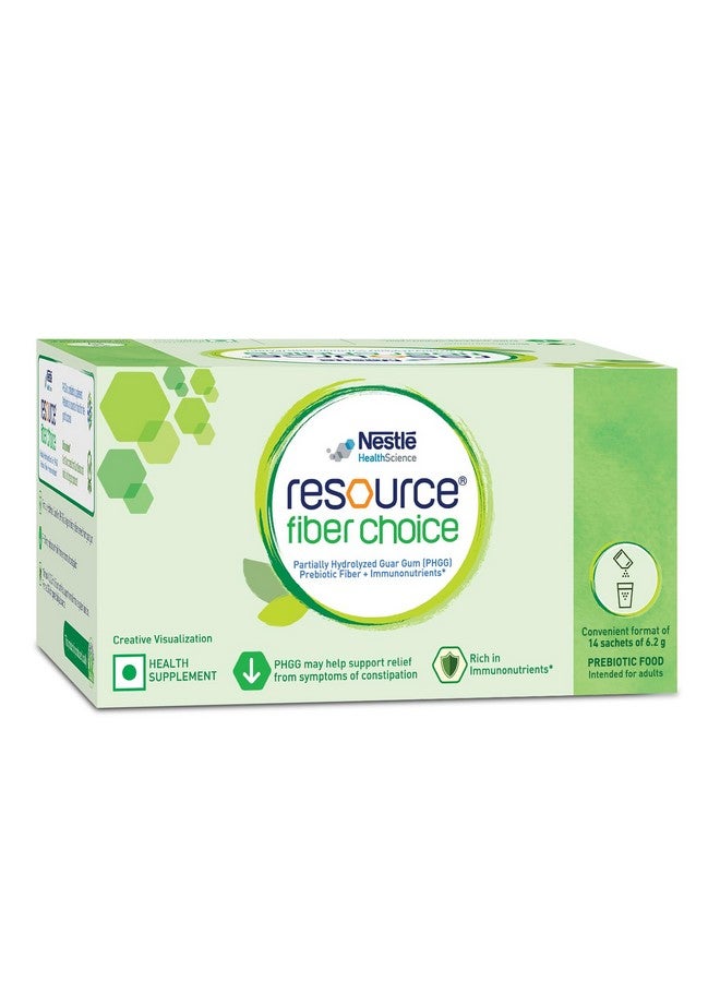 RESOURCE Nestlé Fiber Choice | Partially Hydrolyzed Guar Gum (PHGG), Prebiotic Fiber + Immunonutrients* | Contains 14 sachets | 86.8g - Image 1