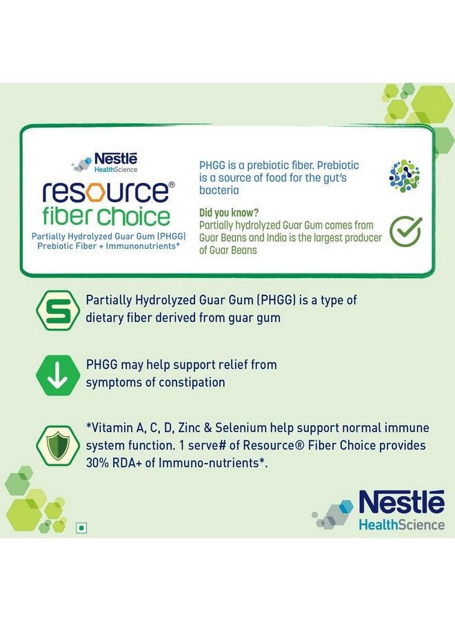 RESOURCE Nestlé Fiber Choice | Partially Hydrolyzed Guar Gum (PHGG), Prebiotic Fiber + Immunonutrients* | Contains 14 sachets | 86.8g - Image 5