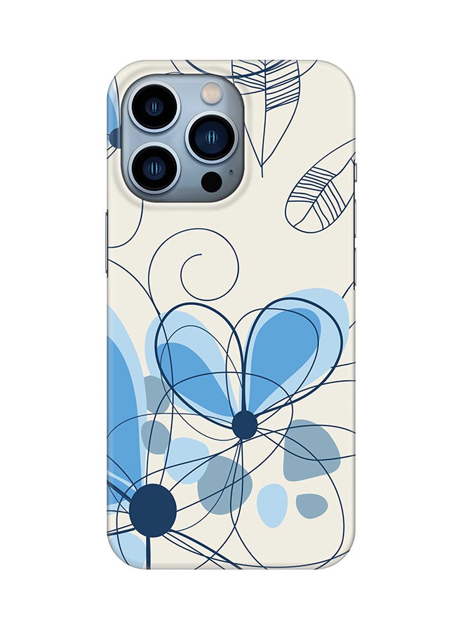 Stylizedd Case for iPhone 15 Pro Slim Snap Classic Series Mobile Cover Hard PC Shield Matte Finish Phone CasePrint - Daisy Lines - Image 1