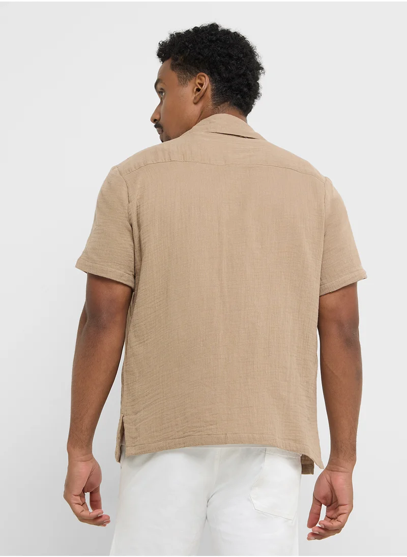 روبرت وود Causal Half Sleeve Shirt