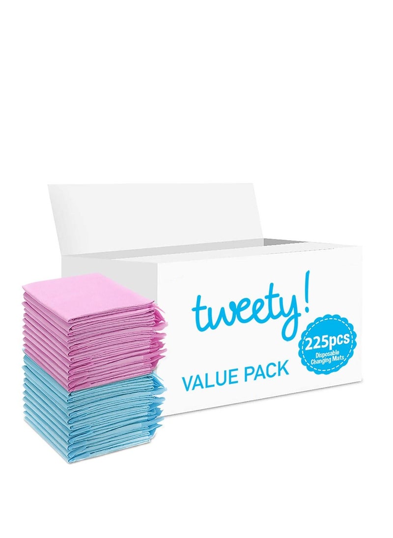 Tweety Disposable Changing Mats, 225 Counts, Soft Waterproof Mat, Portable Leak Proof Changing Mat, New Mom Leak-Proof Under pad, Mattress Table Protector Pad  - Image 1