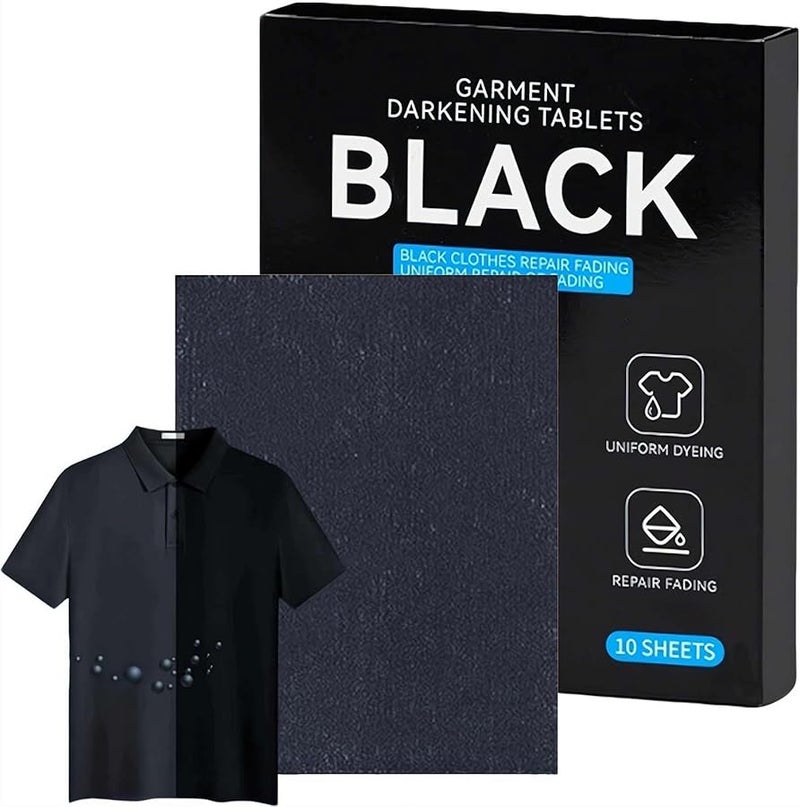 أوراق سواد الغسيل الأسود عبوة 24 قطعة منشط لون القماش للملابس الجينز تي شيرت - Image 1
