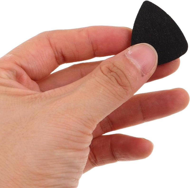 Totority 20pcs Wool Felt Guitar Picks Set for Acoustic Ukulele Bass – Colorful Black Gray Red Purple Plectrums – Stringed Instrument Accessories for Practice and Performance - Image 4