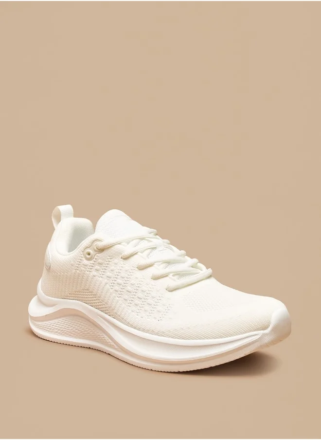 Dash Textured Sports Shoes with Lace-Up Closure