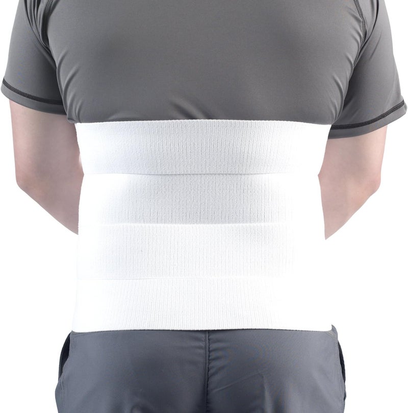 OTC Abdominal Binder Chest Support Brace Rib Fracture Unisex FourPanel White Medium - Image 3