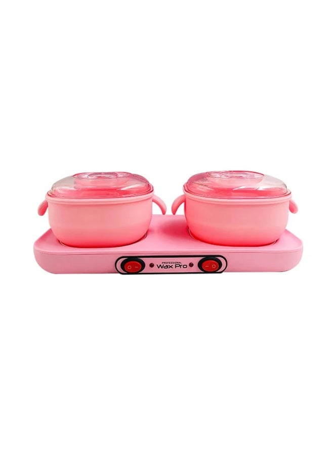 Mini Double Silicone Pot Wax Warmer Machine Pink SM8008A - Image 1