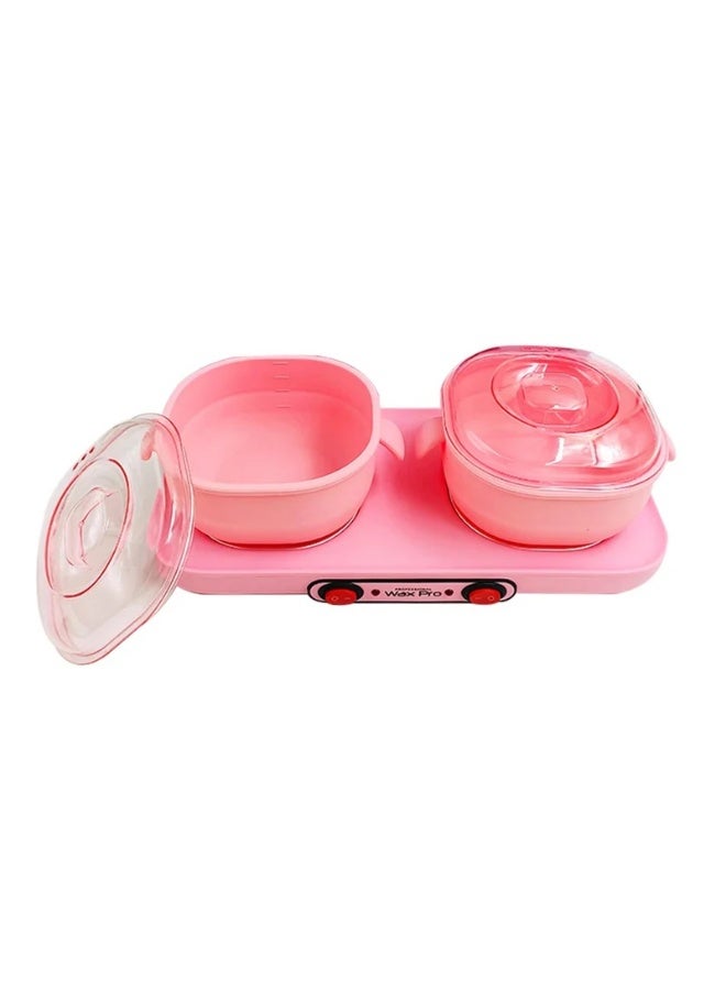 Mini Double Silicone Pot Wax Warmer Machine Pink SM8008A - Image 4